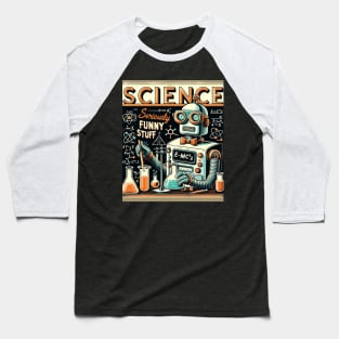 Funny Retro Science Art Baseball T-Shirt